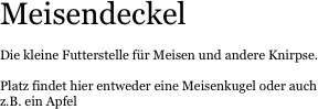 Meisendeckel