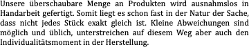 Unsere überschaubare Menge an Produkten